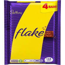 Cadbury Flake Chocolate Bar, The Crumbliest Flakiest Milk Chocolate, 4 x 25.5 g Bar (Pack of 1)