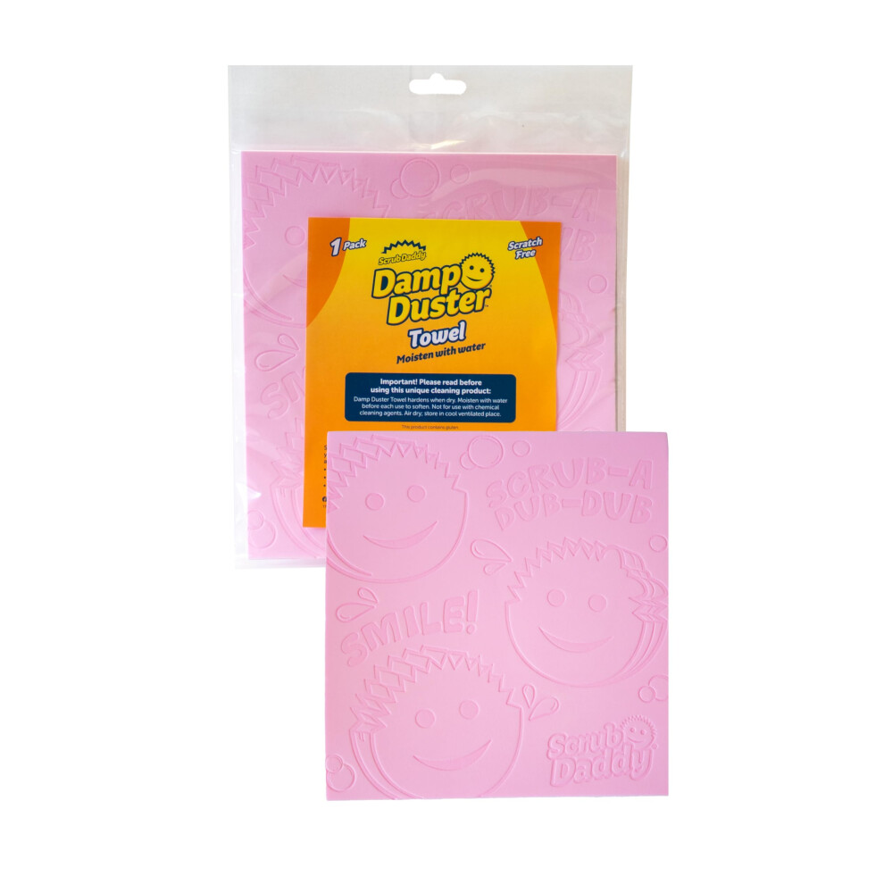 Scrub Daddy Damp Duster Towel, Multipurpose Dusters For Cleaning - Wooden & Venetian Blind Cleaner Tool, Wet Dust Sponge For Skirting Board, Radiator