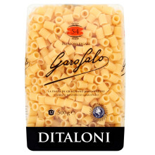 Garofalo Ditaloni Rigate Italian Soup Pasta - Vegan and Small Pasta Shapes, 500g (Pack of 1)