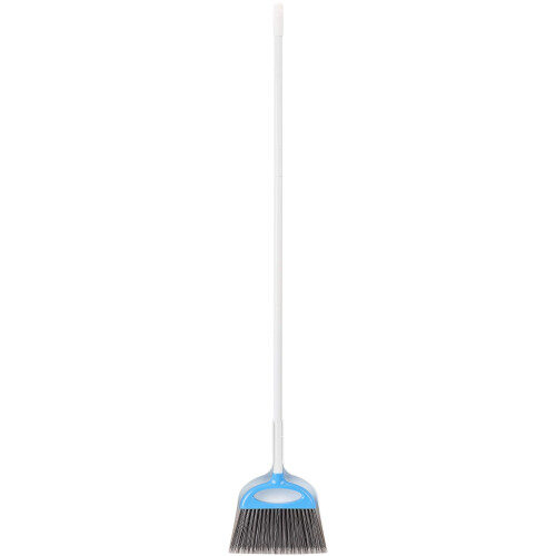 Ensemble Balai et Pelle Amazon Basics avec Montage Facile et Long Manche, Bleu et Blanc