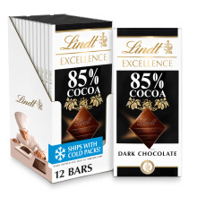 Lindt Excellence Extra Dark Chocolate 85% Cocoa, 3.5-Ounce Packages (Pack of 12)