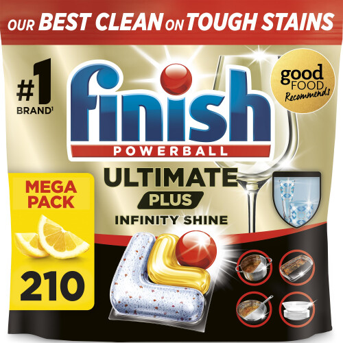 Finish Finish Dishwasher Tablet, Ultimate Plus Infinity Shine, 210 Tabs (105