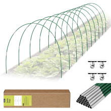RIFNY Garden Hoops for Netting, 60PCS Garden Hoops for Raised Beds Insect Mesh Netting Tunnel Kits, Greenhouse Cloche Hoops Frame for Plant Freeze Co