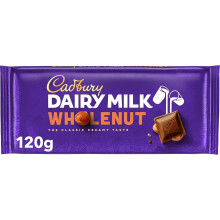 Cadbury Dairy Milk Whole Nut Bar, Whole Hazelnuts Covered in Creamy Milk Chocola