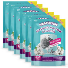 Vamoosh 6-in-1 Washing Machine Cleaner, Cotton Fresh Scent. Dissolves Hair, Eliminates Bad Odours, Removes Limescale, Deep Clean, Leaves Smelling Fre