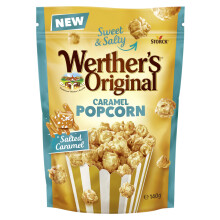 Werther's Original Salted Caramel Popcorn, Gourmet Popcorn With a Rich Caramel Twist, 140 g (Pack of 1)