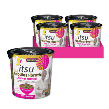 itsu big chickn ramen instant noodles & broth pot 93g | Instant Noodles Snack Multipack | Quick-to-Make Snack | Gluten free | Vegan | Pack of 4