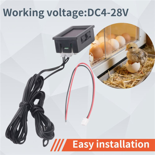 Direct Current 4-28V Digital Thermometer Double Display Detectors Snowmobile Candle Temperature Car Thermometer A 1