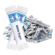 Silverspoon White Sugar Stick Sachets 200 Pack, Granulated White Sugar Portions for Tea, Coffee, Hot Drinks