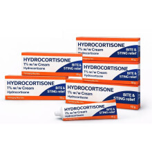 5 x Bite & Stings Relief Cream - Hydrocortisone 1% 10g Tube - Anti-Itch Gel - Pa