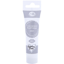 Rainbow Dust ProGel Concentrated Food Colour, Grey Colouring Gel For Baking and Cake Decorating, 25g Tube