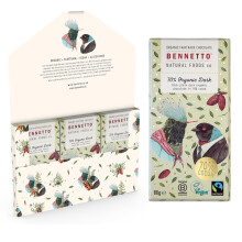 70% Organic Dark Rich, plain dark chocolate with 70% cocoa. Certified organic, Fairtrade, and net climate positive. Beautiful gifts for everyone. 6x