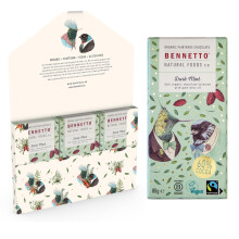 Dark Mint Dark chocolate with 60% cocoa and pure mint oil. Certified organic, Fairtrade, and net climate positive. Beautiful gifts for everyone. 6x 8