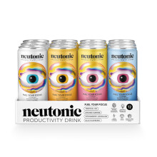 Neutonic Nootropic Productivity Energy Drink | Variety Pack 12 Cans | 120mg Natural Caffeine, Zero Sugar | Support Energy, Mental Performance, Cognit