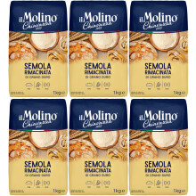 il Molino Chiavazza Semola Rimacinata 1kg - Pack of 6 | Premium Italian Semolina Flour for Pizza, Breads & Fresh Pasta