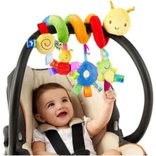 Spiraalvormig hangend speelgoed voor baby's, speelgoed voor de kinderwagen, wormvormig speelgoed voor de babywieg