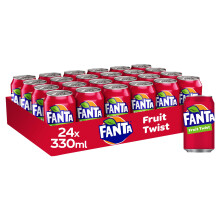 Fanta Fruit Twist Soft Drink Can, 330 mL
