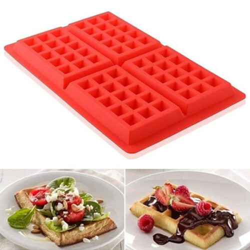 Wafelvormpje/Crêpebakvormpje van siliconen #2 Rood