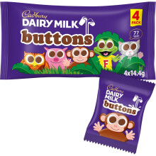Cadbury Dairy Milk Chocolate Buttons, Treatsize Bags, 14g