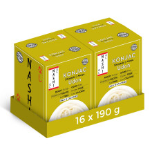 Nashi Shirataki Konjac Udon Noodles (8190g)X 2(Pack of 16) | Odour-Free Low Calorie Konjac Noodles | Vegan, Keto & Gluten Free Udon, High Fibre, Low