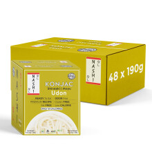 Nashi Shirataki Konjac Udon Noodles (8190g) X 6 (Pack of 48), Odour-Free Low Calorie- Only 8 Cal Konjac Noodles | Vegan, Keto & Gluten Free Udon, Hi