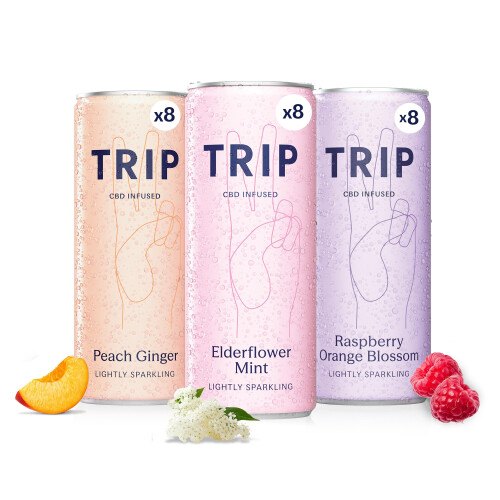 TRIP Sparkling Drink, Low Calorie, Vegan, Mixed Pack, 24 pack