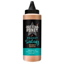 Hot Star Honey Peanut Satay Sauce – Handcrafted Spicy Honey Satay Sauce – 100% Natural, No Additives – Perfect for Chicken, Noodles, Stir-Fry