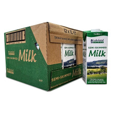 Lakeland Dairies Long Life Semi Skimmed Milk 1ltr - 12