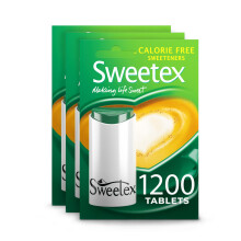 Sweetex Tablets, Zero Calorie, 1200 Tablets X 3, 3600 Tablets Total, Sugar Free,