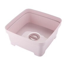 Minky Washing Up Bowl with Sink Plug Strainer, Multipurpose Square Basin, Dusty