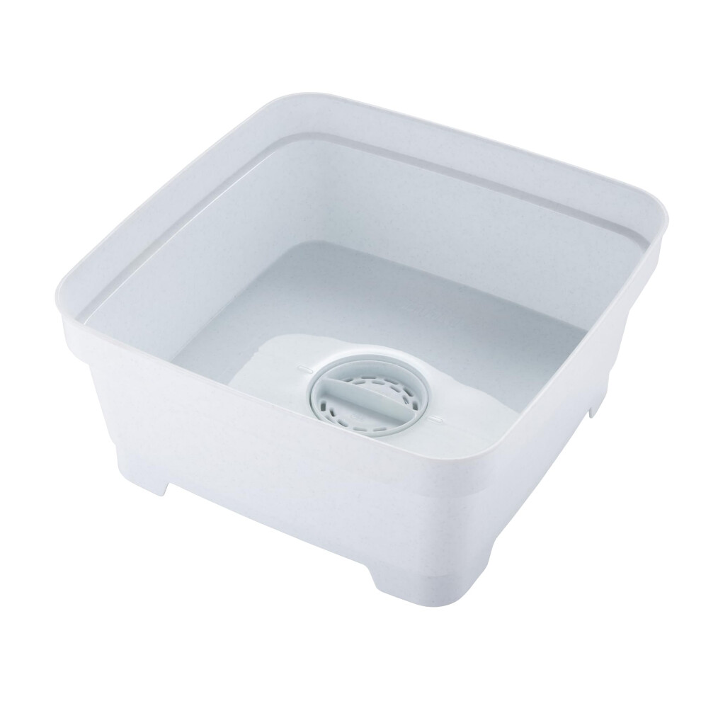Minky Washing Up Bowl With Sink Plug Strainer, Multipurpose Square Basin, Speckled White, 11L, Uk Made