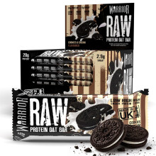 Warrior RAW Protein Flapjack 24 x 75g – 20g High Protein Bars, Low Sugar High Fi