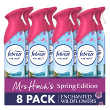 Febreze Air Freshener, Room & Bathroom Spray, Pet Odour Fighter, 185ml x 8 Packs– Enchanted Wildflowers