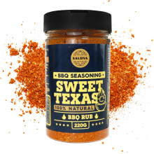 Sweet Texas BBQ Rub - 100% Natural Barbecue Seasoning - Delightful Sweet Seasoning with Authentic Texas Kick for Amazing Grill Dishes- Large Jar (220