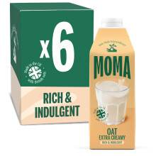 MOMA - Extra Creamy Oat Drink - 750ml x 6 • 100% Plant-Based & Vegan • Made with