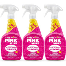 The Pink Stuff Miracle Multi-Purpose Cleaner Triple Pack– Removes Grease, Grime, and Stains on Kitchens, Bathrooms, Floors, and More - 3x 750ml Bott