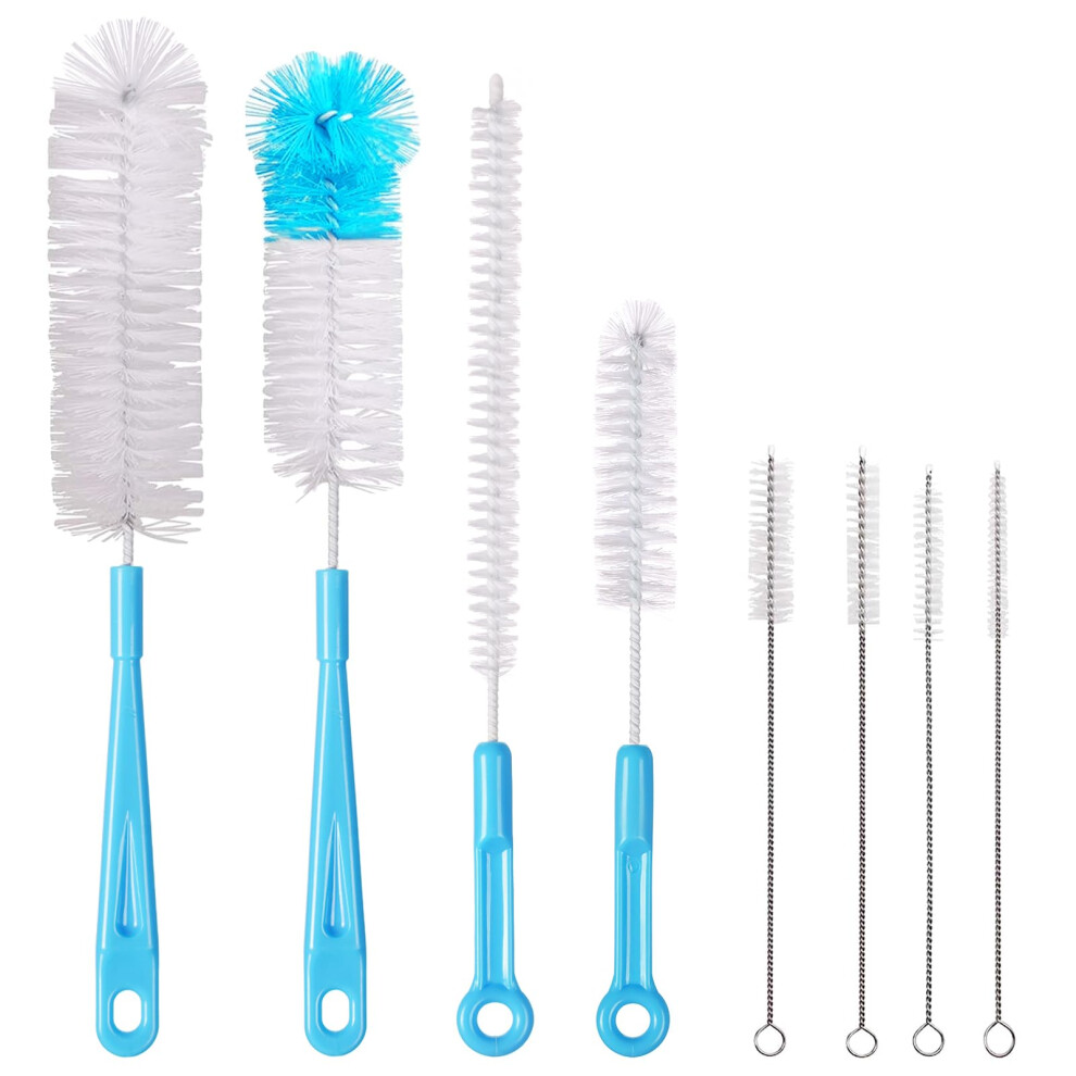 Vicloon Bottle Brushes, 8Pcs Multipurpose Bottle Cleaning Brushes Non-Scratch Water Bottle Cleaner Set For Baby Bottle Tube Pipe Flask Straws Brush (