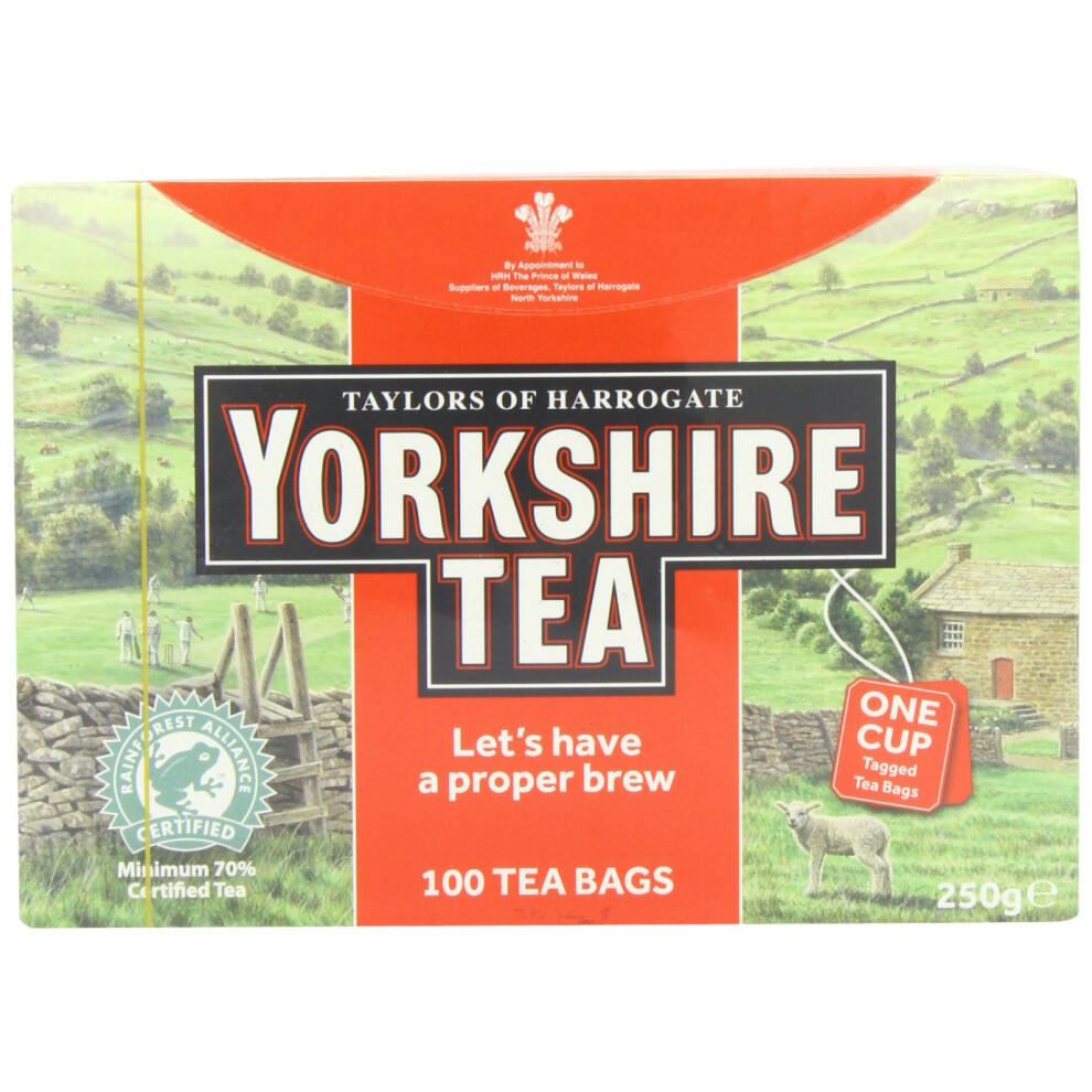 Yorkshire Tea , 100 Tea Bags With Tags
