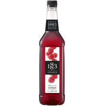 1883 Maison Routin Premium Raspberry Syrup Made with Pure Cane Sugar & Real Fruit Juice for Cocktails, Mocktails, Iced Tea and Baking, Vegan-Friendly