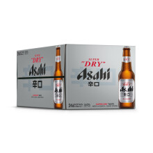 Asahi Super Dry Beer, 24 x 330ml, Japanese Beer, 5% ABV, Brewed in Italy, Premiu