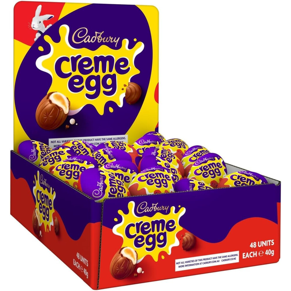 Cadbury Milk Chocolate Creme Eggs, Bulk Pack, Perfect For Easter Egg Hunts, 40 G (Pack Of 48)