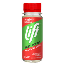 Lift Fast-Acting Glucose Energy Juice Shots, Strawberry & Lime, 12 Pack of 60 ml Bottles