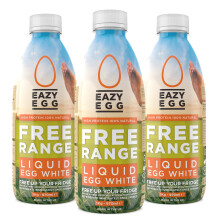 Eazy Egg Free Range Egg Whites Liquid 3 x 1L | Made in the UK from Eggs Free Range | Ambient Storage & 6 Month Shelf Life | For Baking, Shakes, Omele