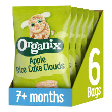 Organix Apple Rice Cake Clouds, Baby Snack, 40 g (Pack of 6)