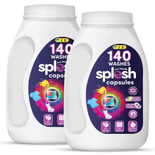 Splesh Xtra Stain Removal Laundry Capsules, 3 in 1 Lasting Fragrance Colour Preserve Technology Detergent Pods Upto 5 Months Supply Bulk Buy, 2x140W
