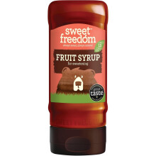 Sweet Freedom Fruit Syrup 350 g – Vegan Drizzle for Coffee and Pancakes, Naturally Sweetened with Fruits, Only 13 Kcal Per Teaspoon (Pack of 1)