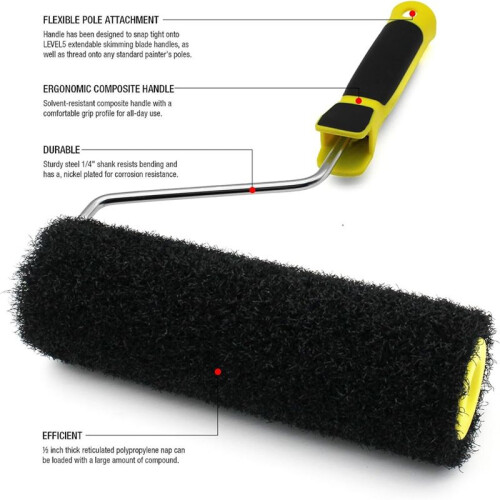 9Inch Drywall Compound Roller, Drywall Texture Roller Brush, Suitable for Covering Wall and Ceiling Surfaces 2