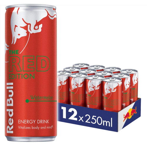 Red Bull Red Bull Red Edition Watermelon Energy Drink 250ml 12 Pack