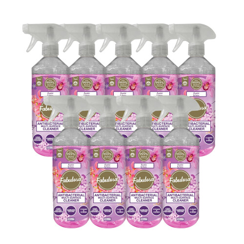 Fabulosa Fabulosa Antibacterial Disinfectant Spray, All Purpose Multi Surface Cleaner, 500ml, 9 pack, Exotic