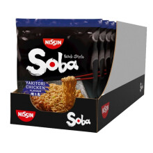 NISSIN Soba Wok Style Yakitori Chicken Flavoured Instant Noodles, 110 g Packet (Pack of 9)